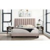 Coyote Queen Upholstered Bed w/ Two Nightstands (Pink)