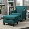 Erica Accent Chair w/ Ottoman (Teal)