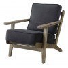 Metro Accent Chair (Onyx/ Antique Wood)