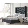 Morrow Upholstered Bed (Charcoal)