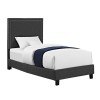 Erica Youth Upholstered Bed (Charcoal)