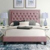 Tiffany Queen Upholstered Bed (Blush)