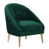 Trinity Accent Chair (Emerald/ Gold)