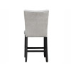 Artemis Black Base White Marble Counter Height Dining Set w/ Gray Chairs