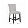 Artemis Black Base White Marble Counter Height Dining Set w/ Gray Chairs