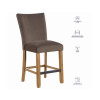 Artemis Brown Velvet Counter Height Chair (Set of 2)