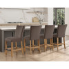 Artemis Brown Velvet Counter Height Chair (Set of 2)