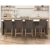 Artemis Brown Velvet Counter Height Chair (Set of 2)