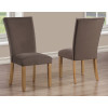 Artemis Sand Base White Marble Top Dining Room Set w/ Brown Chairs