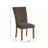 Artemis Sand Base White Marble Top Dining Room Set w/ Brown Chairs