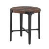 Chevron Round End Table
