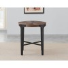 Chevron Round End Table