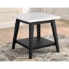Vida-Black White Marble Top End Table