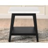 Vida-Black White Marble Top End Table