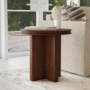 Waterfall Round End Table (Walnut)