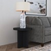 Waterfall Round End Table (Ebony)