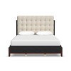 Waterfall Upholstered Bed (Ebony)