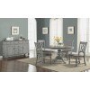 Plymouth Round Dining Room Set w/ Wood Seat Chairs