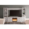 Willowton Entertainment Wall w/ Glass and Stone Fireplace