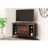 Camiburg Corner TV Stand w/ Infrared Fireplace