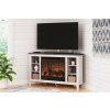 Dorrinson Corner TV Stand w/ Infrared Fireplace