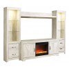 Bellaby Entertainment Wall w/ Glass and Stone Fireplace
