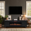Liberty Seal Skin Black 78-inch Fireplace Console