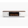 Liberty Jasmine White and Bourbon 95-inch Fireplace Console