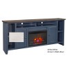 Eastport 84 Inch Fireplace Console w/ 2 Doors (Drifted White)