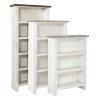 Eastport 74 Inch Bookcase w/ 4 Fixed Shelves (Drifted White)