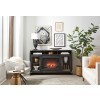 Quincy 66 Inch Fireplace Console (Vintage Black)