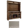 Sawyer 79 Inch Highboy Fireplace Console w/ Hutch (Lighthouse Grey)