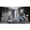 Ylime Platform Bedroom Set w/ LED (Smooth Silver)