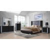 Ylime Platform Bedroom Set w/ LED (Wavy Black)