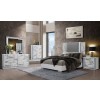 Ylime Platform Bedroom Set w/ LED (White Marble)