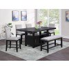 Yves Storage Counter Height Dining Room Set w/ Bench