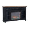 Americana Black 66-inch Fireplace Console
