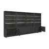 Axiom Black Oak Bookcase Cabinet