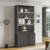 Axiom Black Oak Bookcase Cabinet
