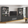 Axiom Black Oak Entertainment Wall with Fireplace