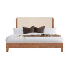 Etta Walnut Upholstered Panel Bed