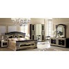 Aida Panel Bedroom Set (Black and Gold)