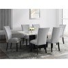 Valentino Dining Room Set w/ Grey Francesca Chairs