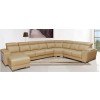 8312 Beige Left Chaise Sectional w/ Sliding Seats