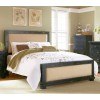 Willow Upholstered Bed (Distressed Black)