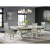 Stone Dining Room Set w/ Swirl Back Chairs (White)