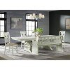 Stone Dining Room Set w/ Swirl Chairs and Bench (White)