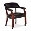 Tournament Arm Chair w/ Casters (Black)