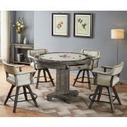 Shades Of Gray Counter Flip Top Game Table Set