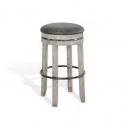Alpine Grey 30 Inch Height Swivel Stool (Set of 2)